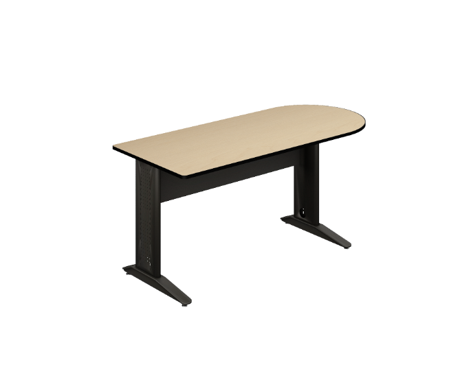 [GAK580180MM3M28BP04PL00] Peninsula desk 28MM 71 x 28 x 30" 3MM Cyber (Cherry, En Polvo Negro)
