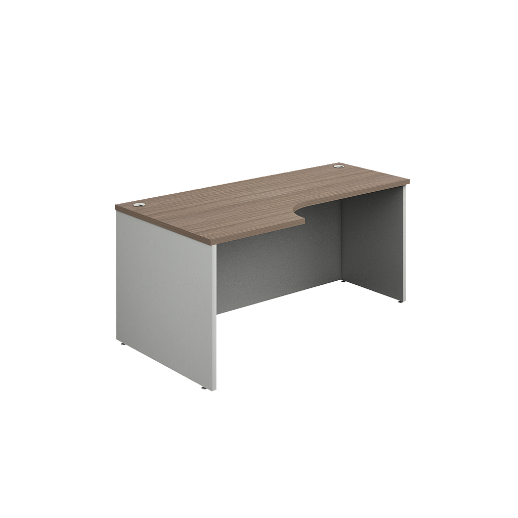 [GBR543180LBP30BP10] Mesa Credenza c/Faldon a Piso p/Conj 180 x 90 x 75 cm Prime (Izquierdo, Oxford, Baja Presion Silver)