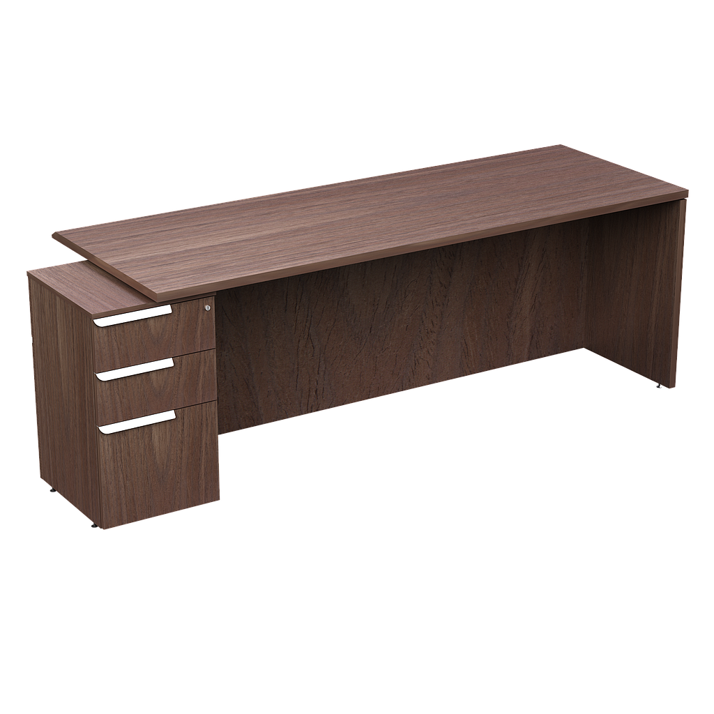 [GCB250225LCN19] Pedestal supported desk 89 x 30 x 30" Bento (Izquierdo, Silver Apricot)