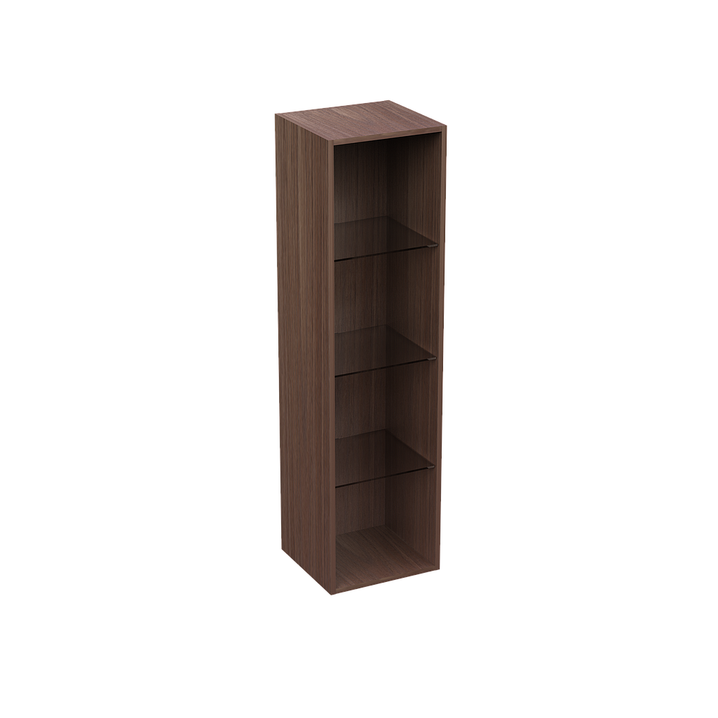 [GCB421140CVCN19] Column over work surface 3 glass shelves 15 x 14 x 55" Bento (Silver Apricot)