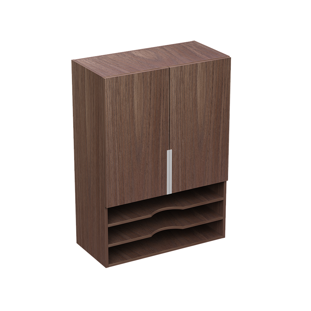 [GCB432105CN19] Librero Medio a Cubierta Entrepaños c/Resaque 75 x 37 x 105 cm Bento (Silver Apricot)