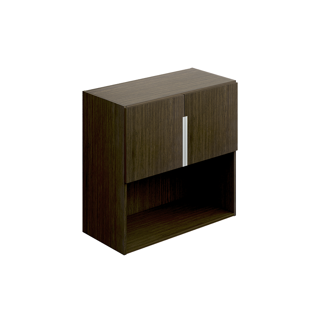 [GCB455075CN19] Open-storage 2-door wall mount 30 x 15 x 28" Bento (Silver Apricot)