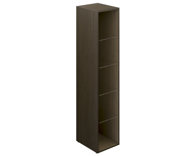 [GCB464180CVCN19] Column with 4 glass shelves 15 x 14 x 72" Bento (Silver Apricot)