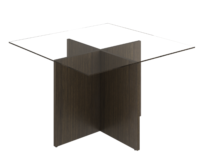 [GCB570120CVCN19] Mesa de Juntas C/Vidrio 120 x 120 x 75 cm Bento (Silver Apricot)