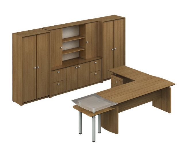 [GCC100SVCN19] Conjunto CEO 360 x 330 x 180 cm Contempo (Silver Apricot)