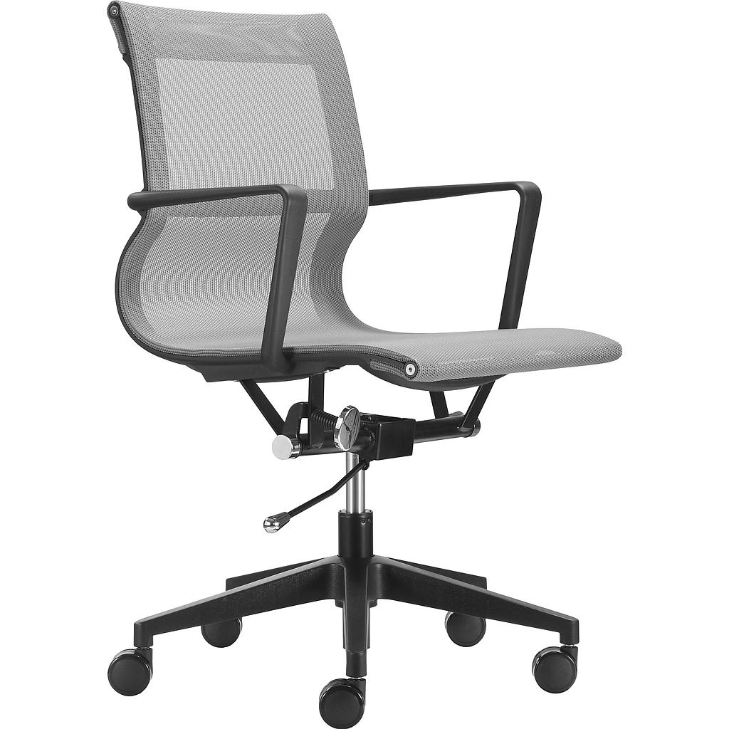 [GDDD600ML06TZ00] Sillon Ejecutivo Dali Malla Gris/Negro