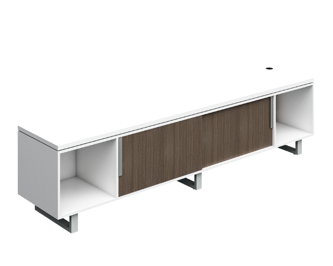 [GBG537240CN19PL00] Credenza two central sliding doors 96 x 20 x 24" G Connect WV (Silver Apricot, En Polvo Negro)