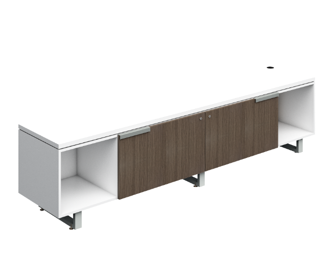 [GBG539240CN19PL00] Credenza two central drawer 96 x 20 x 24" G Connect WV (Silver Apricot, En Polvo Negro)
