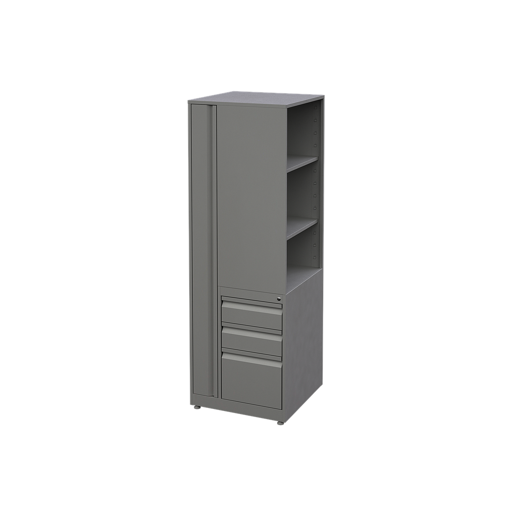 [GEA462180LPL00] Open Side Wardrobe (Metal) 24 x 24 x 72" (Izquierdo, En Polvo Negro)