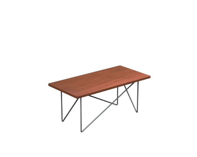 [GDD518120BP04PT01] Mesa de Centro Rectangular 120 x 60 x 52 cm Kalia BP (Cherry, Aluminio)
