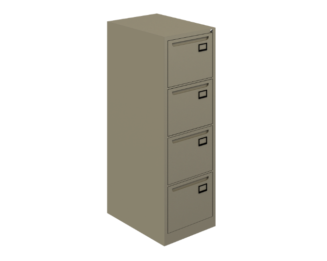 [GAN340LL02] 4-Drawer Steel file cabinet 18 x 25 x 53" 22 gauge Nova (Beige)