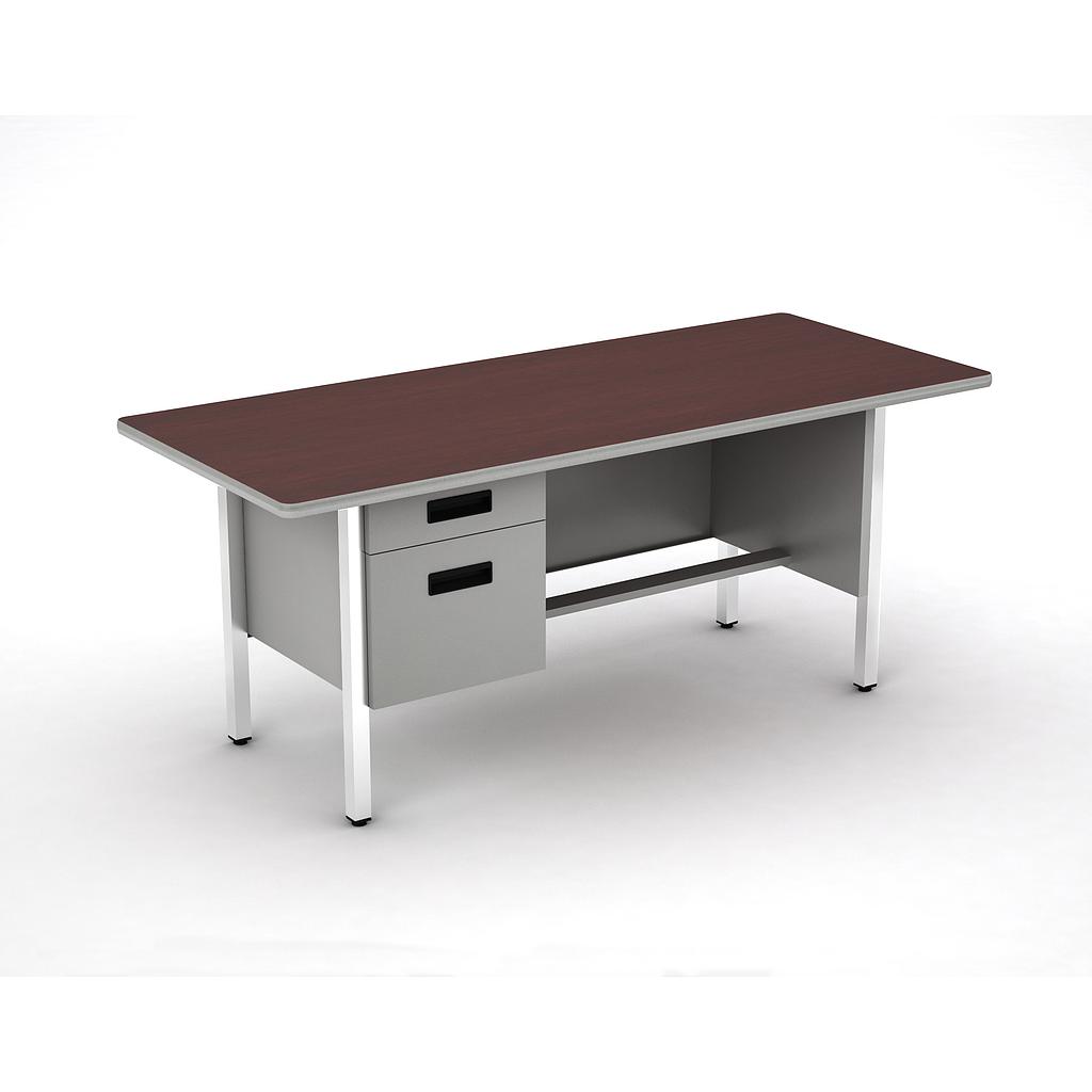 [GAO210180LBP04LL02] 2-Drawer desk 72 x 30 x 30" Concord (Izquierdo, Cherry, Beige)