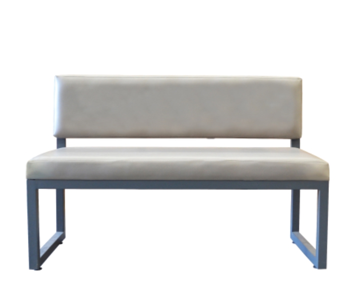 [GDBE720120FM09PT01] Discovery bench w/backrest 48" (Tactopiel Maglia Sage, Aluminio)