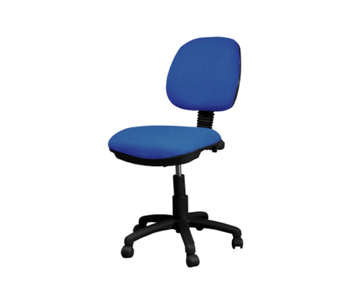 [GDC301MDTB30] Desk chair armless 5 star nylon base w/casters, back and height adjustable (Caribe Oxford)