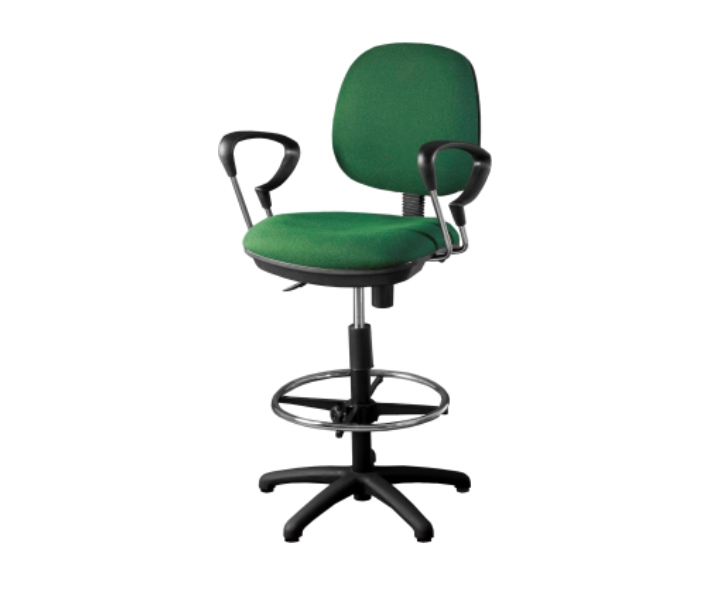 [GDC304CPBFTB30] Silla Cajero c/Brazos Cromo Base Plastica Fija Comfort (Caribe Oxford)