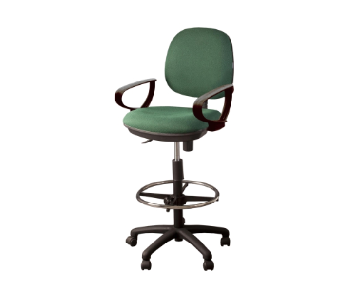 [GDC304PPBRTB30] Task chair "D" arms 5 star nylon base w/casters (Caribe Oxford)