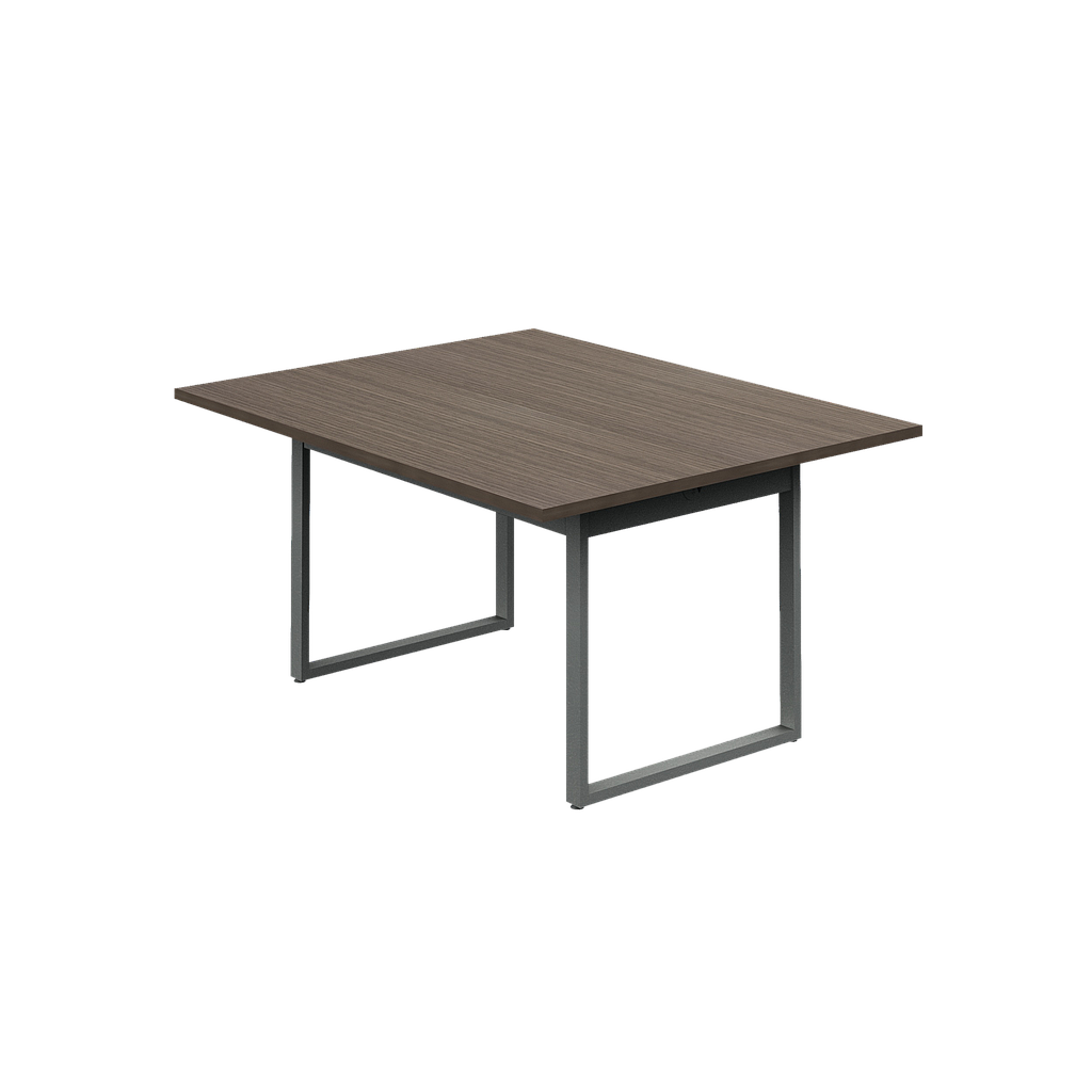 [GDVE570150AP16PL00] Rectangular collaborative table 48 x 60" HPL (Cherry Walnut, En Polvo Negro)