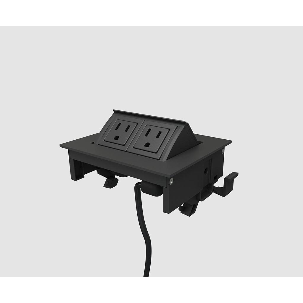 [BE04076-2-0-72-Z187] Multicontacto MHOB 2 Tomas 180 cm (Silver powdercoat w/white trim)