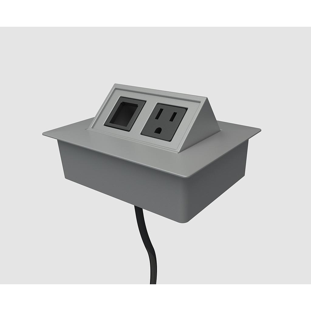 [BE02137-C-11-72-DZA] Multicontacto Glenbeigh 1 Toma/1 Vacio 180 cm (Parchment powdercoat)