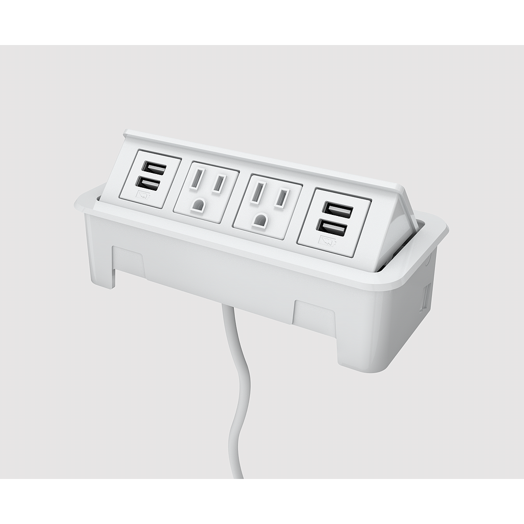 Multicontacto Nacre 2 Tomas/2 USB A+C 180 cm