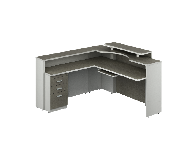 Modulo Recepcion en L 180 x 155 x 114 cm Kenza