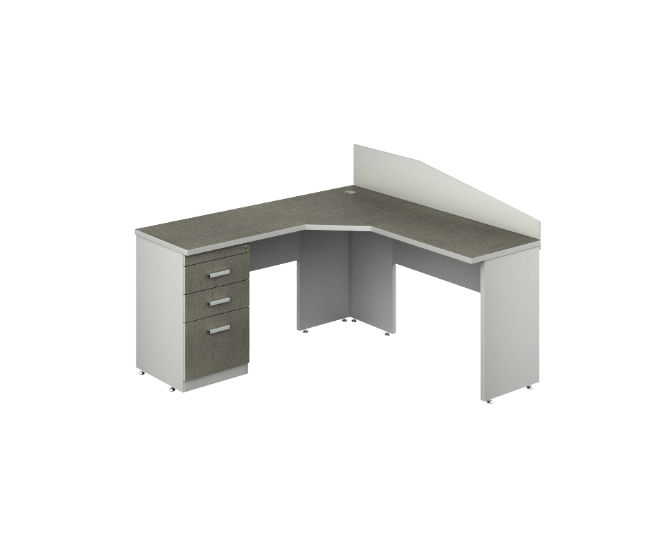 L-desk non-handed 59 x 60 x 41" Kenza