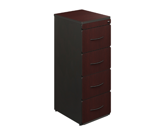 [GBS340BP04BP00] Archivero Ver. 4 Gavetas 50 x 62 x 133 cm Spazio (Cherry, Baja Presion Negro)