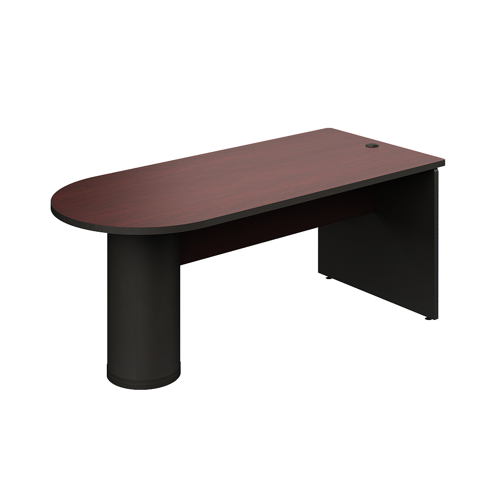 Mesa Peninsular Pata Cilindrica 12" 180.8 x 80.8 x 74 cm Spazio