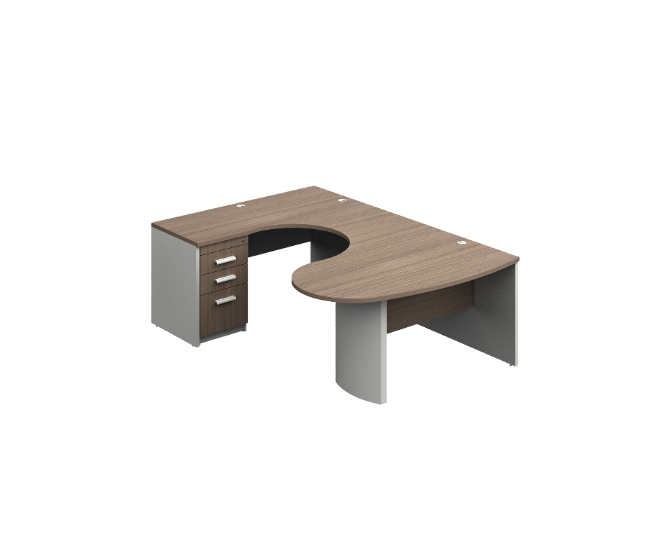 [GBR130LBP30BP10] Curvilinear U-group 61 x 78 x 30" Prime (Izquierdo, Oxford, Baja Presion Silver)