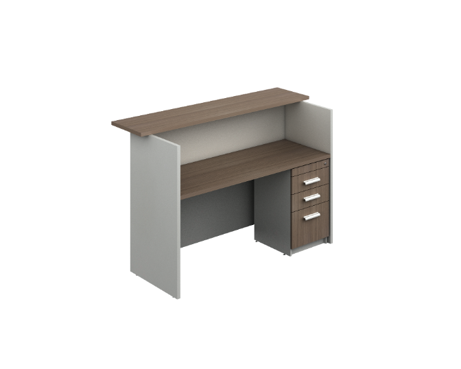 [GBR155BP30BP10] Reception desk 67 x 28 x 44" Prime (Oxford, Baja Presion Silver)