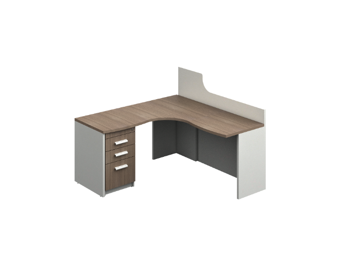 [GBR160BP30BP10] Private L-group 60 x 60 x 44" Prime (Oxford, Baja Presion Silver)