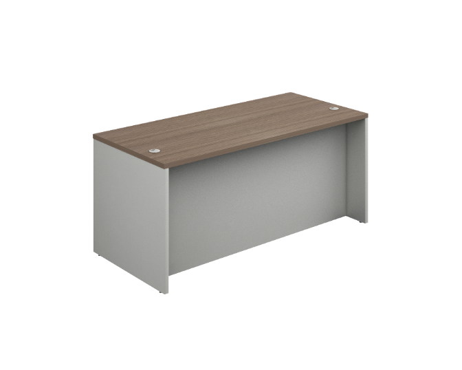 [GBR240165BP30BP10] Escritorio Recto c/Faldon a Piso 165 x 75 x 75 cm Prime (Oxford, Baja Presion Silver)