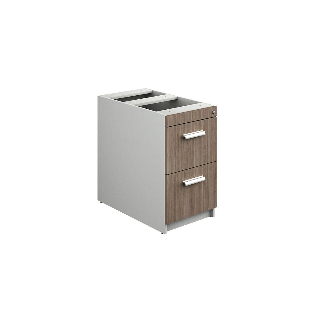 [GBR307BP30BP10] Pedestal 2 Gavetas 41 x 70 x 72 cm Prime (Oxford, Baja Presion Silver)