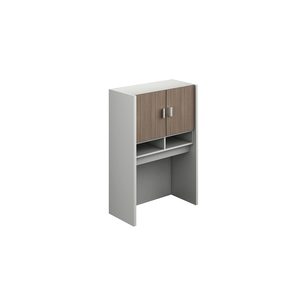 [GBR422BP30BP10] Librero s/Archivero Hor. Puertas Superiores 73 x 35 x 105 cm Prime (Oxford, Baja Presion Silver)